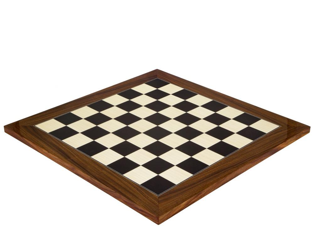 Set "Alter Englisch IV" Schachbrett aus Holz Design und Schachfiguren aus Buchsbaum und schwarz gefärbtem Buchsbaum – Bild 9