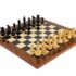 Ensemble "Elegant" Echiquier en Racine de Palissandre et Bois d'Erable & Jeu d'Echecs en Bois d'Ebène