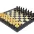 Schwarzblumen-Set Schachbrett aus Ahornholz & Schachspiel aus Buchsbaumholz
