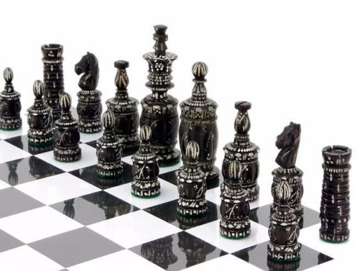 Schachspiel "Große Königin" aus Kamelknochen