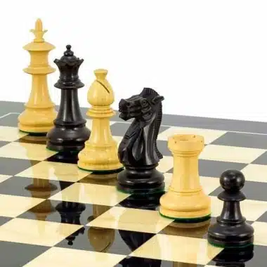 Schwarzblumen-Set Schachbrett aus Ahornholz & Schachspiel aus Buchsbaumholz – Bild 5