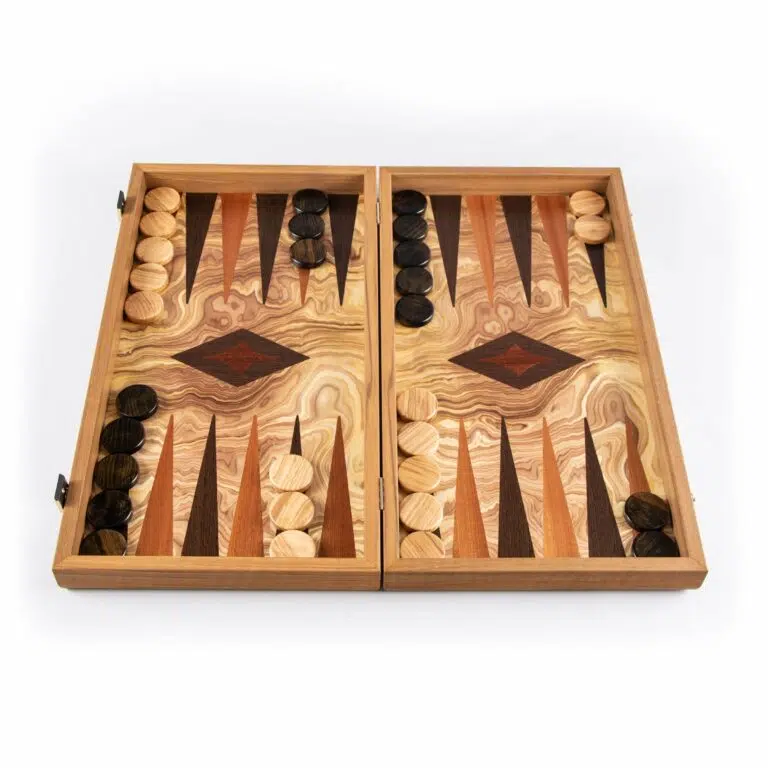 Backgammon aus Olivenholz