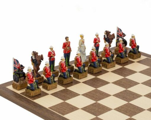 Schachspiel aus Kunstharz "Anglo-Zuluanischer Krieg".