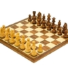 Academy Medium"-Set Schachbrett aus Nussbaum- und Ahornholz & Schachspiel aus Rosenholz