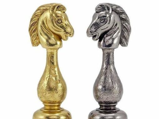 Schachspiel "Arabic Style" aus gold- und silberbeschichtetem Metall