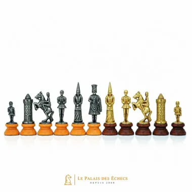 Schachspiel "Camelot" aus Holz und Metall