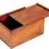 Goldene Rosenholz-Aufbewahrungsbox für Schachspiel aus Holz (Höhe des Königs = 11 cm)