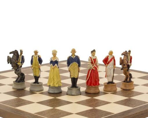 Schachspiel aus Kunstharz "Amerikanischer Unabhängigkeitskrieg".