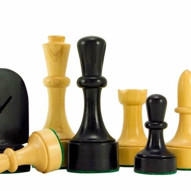 Schachspiel "Contemporary" aus ebonisiertem Buchsbaumholz