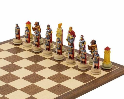 Schachspiel aus Kunstharz "Römer vs. Ägypter".