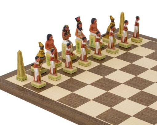 Schachspiel aus Kunstharz "Römer vs. Ägypter".