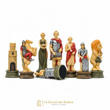 Schachspiel aus Kunstharz "Römer vs. Gladiatoren".