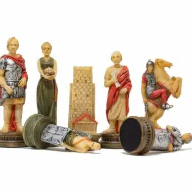 Schachspiel aus Kunstharz "Römer vs. Gladiatoren".