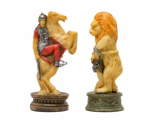 Schachspiel aus Kunstharz "Römer vs. Gladiatoren".