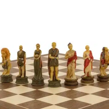 Schachspiel aus Kunstharz "Römer vs. Gladiatoren".