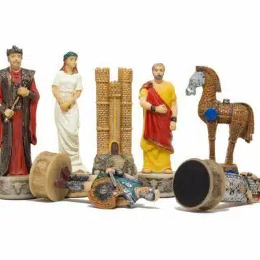 Schachspiel aus Kunstharz "Der Trojanische Krieg".