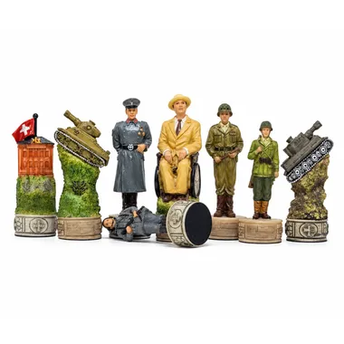 Schachspiel aus Kunstharz "Hitler vs. Roosevelt".