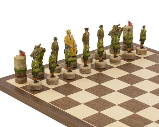 Schachspiel aus Kunstharz "Hitler vs. Roosevelt".
