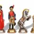 Schachspiel aus handbemaltem Metall Napoleon Waterloo