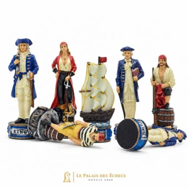 Schachspiel aus Kunstharz "Piraten und königliche Marine".