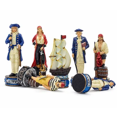 Schachspiel aus Kunstharz "Piraten und königliche Marine".