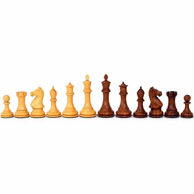 Schachspiel Staunton Supreme aus goldenem Rosenholz