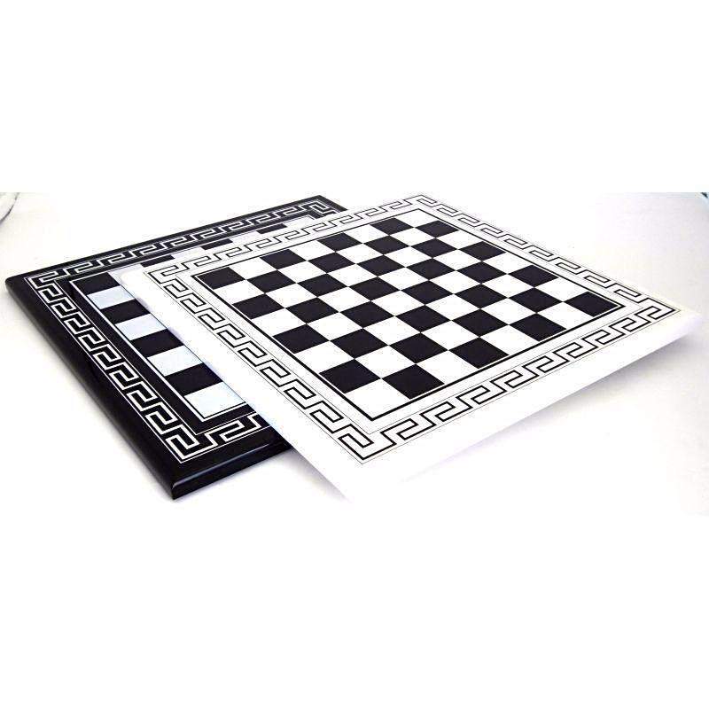 Griechisches Schachbrett aus Holz Schwarz oder Weiß