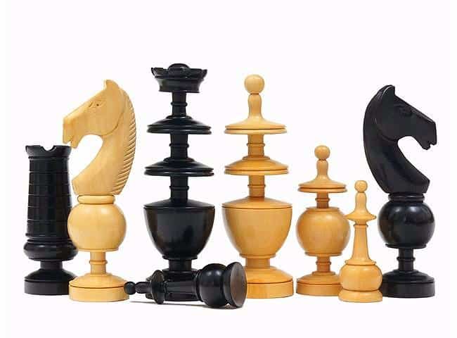 Schachspiel Regence Französisch aus Ebonisierten Buchsbaum – Bild 2