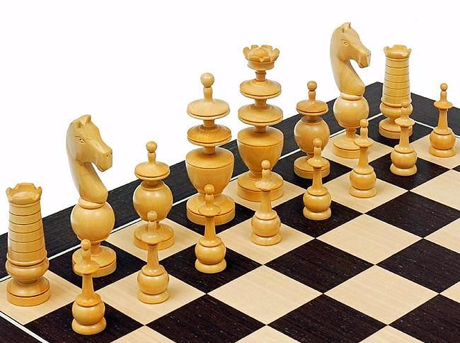 Schachspiel Regence Französisch aus Ebonisierten Buchsbaum – Bild 4