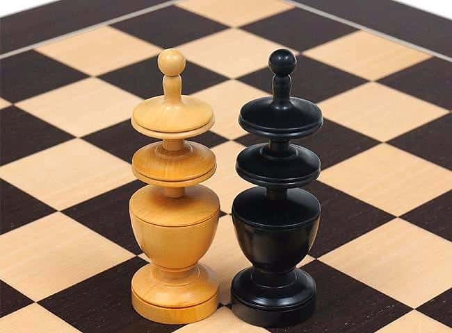 Schachspiel Regence Französisch aus Ebonisierten Buchsbaum – Bild 9