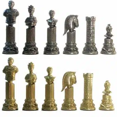 Metallschachspiel "Römische Säule"