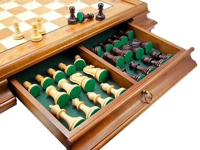 Supreme III Set Schachbrett aus Heideholz und Ulme & Schachspiel aus Rosenholz – Bild 6