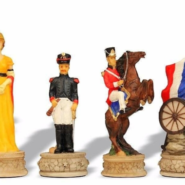 Alternative view of Schachspiel aus Resin Waterloo-Schlacht