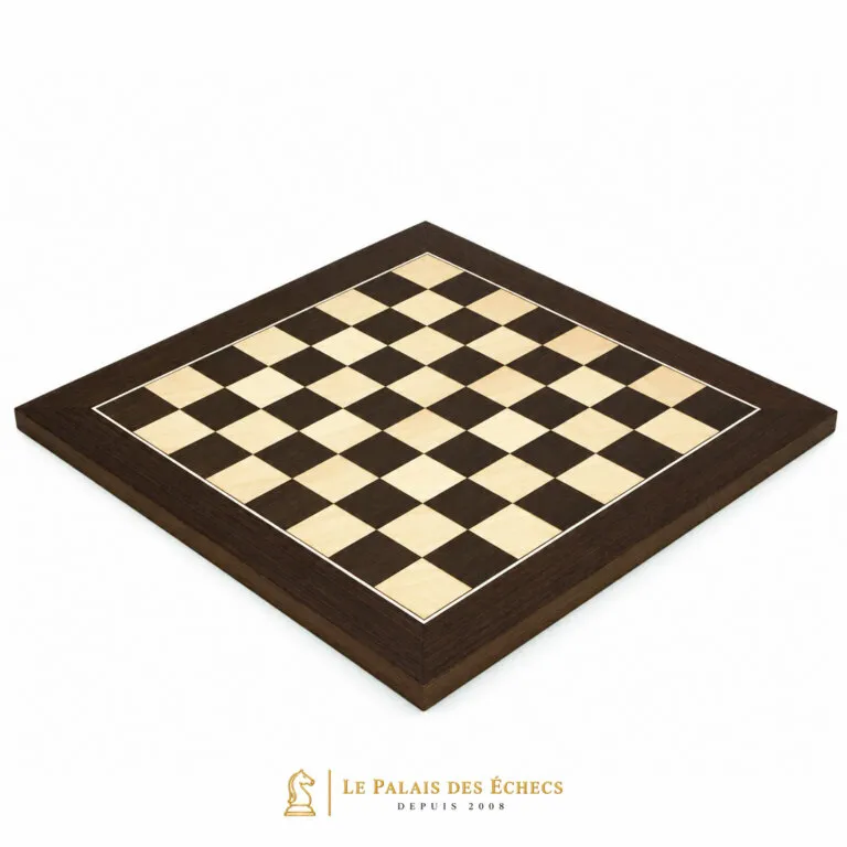 Schachbrett de Luxe aus Wenge- und Ahornholz