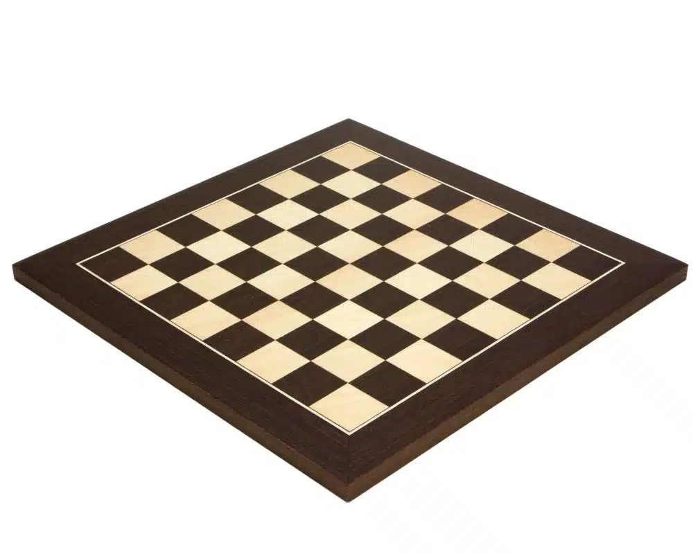 Schachbrett de Luxe aus Wenge- und Ahornholz