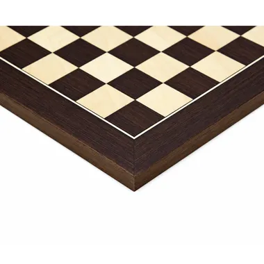 Schachbrett de Luxe aus Wenge- und Ahornholz