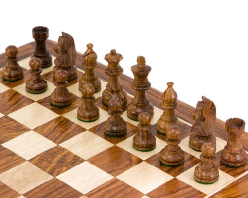 Staunton Down Head Knight Schachspiel aus Sheeshamholz und Buchsbaumholz