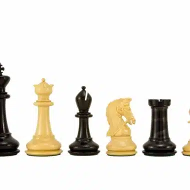 Schachspiel de Luxe Monarch-Serie aus Ebenholz und Buchsbaumholz