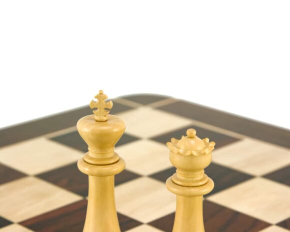 Schachspiel de Luxe Monarch-Serie aus Ebenholz und Buchsbaumholz