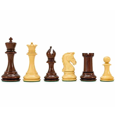Schachspiel de Luxe Serie Eminence aus Rosenholz und Buchsbaumholz