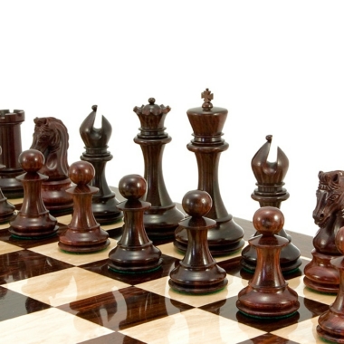 Schachspiel de Luxe Serie Eminence aus Rosenholz und Buchsbaumholz