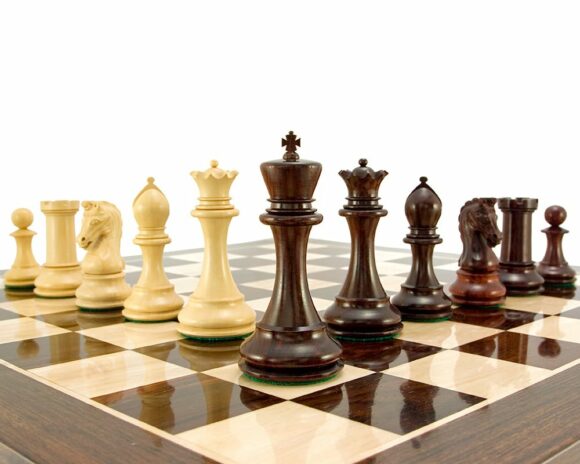 Schachspiel de Luxe Serie Eminence aus Rosenholz und Buchsbaumholz