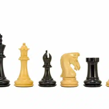 Schachspiel Canterbury Knight de Luxe aus Ebenholz und Buchsbaumholz