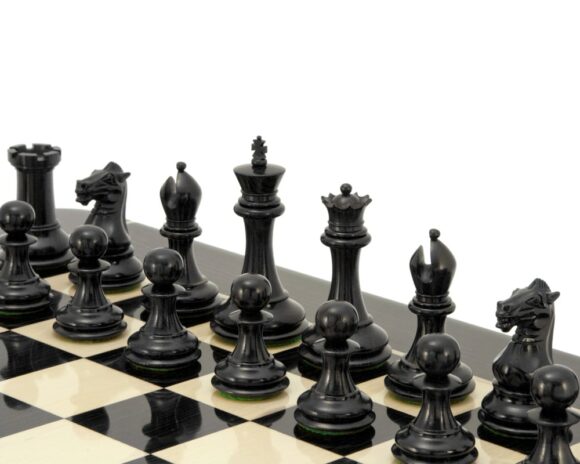 Staunton Schachspiel aus Buchsbaumholz & Buchsbaumholz Ebonisiert Sovereign Serie