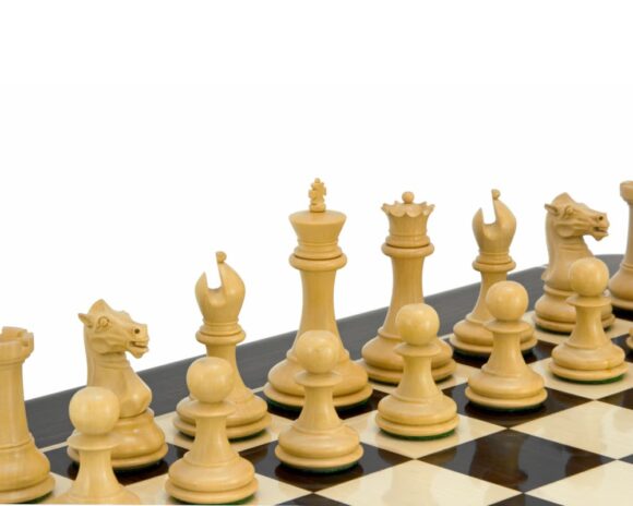 Staunton Schachspiel aus Buchsbaumholz & Buchholz Ebonisiert Sovereign Serie