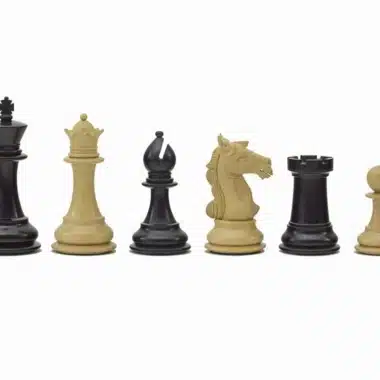 Schachspiel Serie Columbus aus Ebenholz und Buchsbaumholz