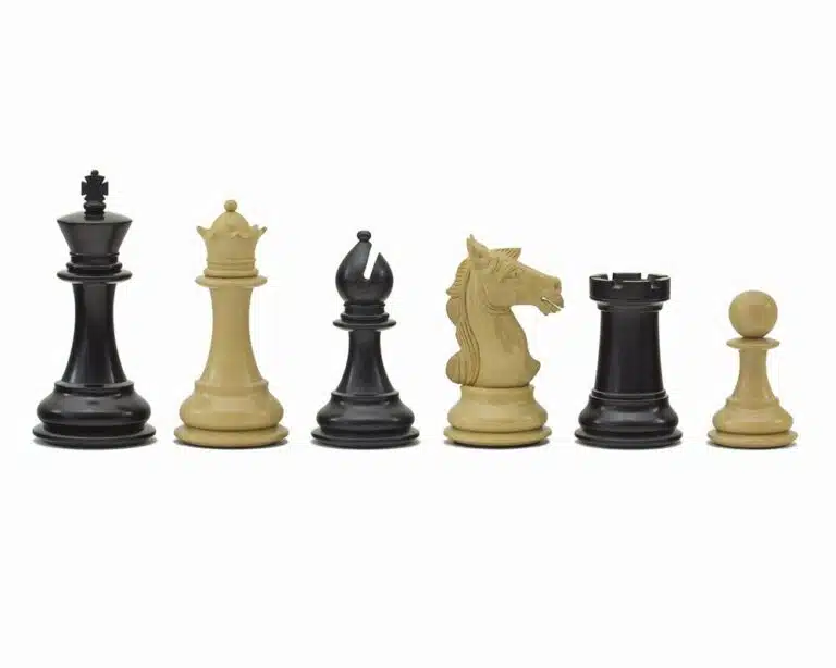 Schachspiel Serie Columbus aus Ebenholz und Buchsbaumholz