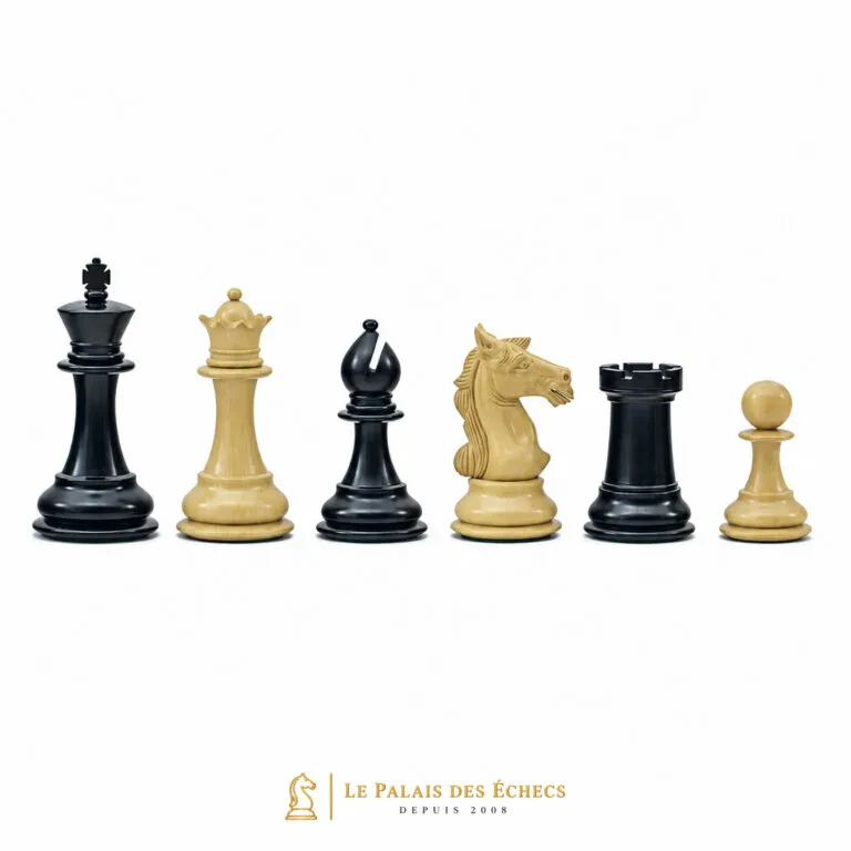 Schachspiel Serie Columbus aus Ebenholz und Buchsbaumholz