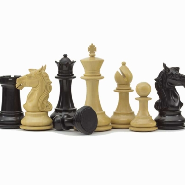 Schachspiel Serie Columbus aus Ebenholz und Buchsbaumholz
