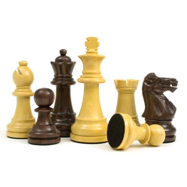 Modica-Schachspiel aus Rosenholz und Buchsbaumholz